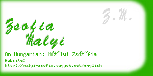 zsofia malyi business card